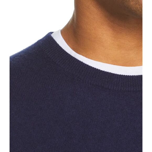 The Men's Store Navy Blue Merino Wool Crewneck Sweater - 100% Exclusive In Navy - Picture 4 of 5